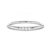 925 Sterling Silver Minimalist Thin Three Stone Stacking Diamond Ring - Image 2