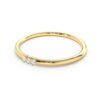 925 Sterling Silver Minimalist Thin Three Stone Stacking Diamond Ring - Image 3