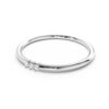 925 Sterling Silver Minimalist Thin Three Stone Stacking Diamond Ring - Image 4