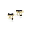 925 Sterling Silver Mira Blue Sandstone Diamond Pearl Earrings - Image 3