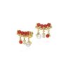 925 Sterling Silver Mira Coral Diamond Pearl Earrings - Image 5