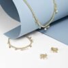 Mira Diamond Pearl Earrings with a refined modern design
