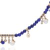 925 Sterling Silver Mira Lapis Diamond Pearl Necklace - Image 5