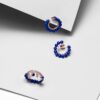 925 Sterling Silver Mira Lapis Diamond Pearl Ring - Image 4