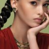 925 Sterling Silver Mira Malachite Diamond Pearl Earrings - Image 4
