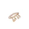 925 Sterling Silver Mira Pink Pearl Diamond Ring