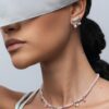 925 Sterling Silver Mira Rose Diamond Pearl Necklace - Image 6