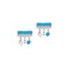 925 Sterling Silver earrings with turquoise beads and pearl accents