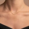 925 Sterling Silver Multi Diamond Bezel Necklace - Image 2