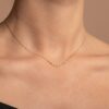 925 Sterling Silver Multi Diamond Bezel Necklace - Image 4