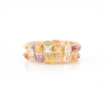 925 Sterling Silver Multi Sapphire Double Eternity Band