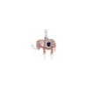 925 Sterling Silver Multi Sapphire Elephant Pendant