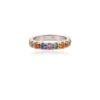 925 Sterling Silver Multi Sapphire Eternity Band