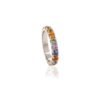 925 Sterling Silver Multi Sapphire Eternity Band - Image 5