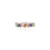 925 Sterling Silver Multi Sapphire Eternity Band