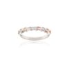 925 Sterling Silver Multi Sapphire Half Eternity Band - Image 5
