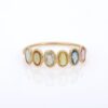 925 Sterling Silver Multi Sapphire Half Eternity Band