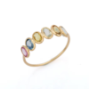 925 Sterling Silver Multi Sapphire Half Eternity Band - Image 3