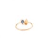 925 Sterling Silver Multi Sapphire Two Stone Statement Ring - Image 4