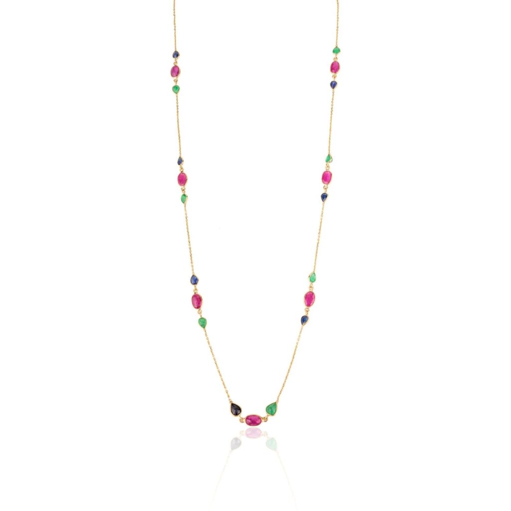 925 Sterling Silver Multi Station Necklace