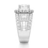 925 Sterling Silver Multi Stone Princess Cut Diamond Vintage Engagement Ring - Image 5