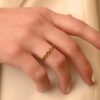 925 Sterling Silver Multi Tourmaline Half Eternity Band - Image 2