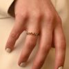 925 Sterling Silver Multi Tourmaline Half Eternity Band - Image 3