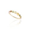 925 Sterling Silver Multi Tourmaline Half Eternity Band - Image 4