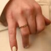 925 Sterling Silver Multi Tourmaline Half Eternity Band - Image 7