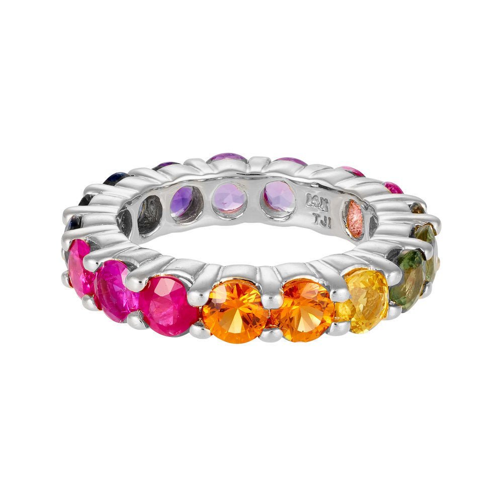 925 Sterling Silver Multicolor Eternity Band