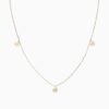 925 Sterling Silver Necklace with three heart charms