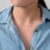Sterling silver necklace finished with thick gold plating
