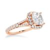 925 Sterling Silver NEW Cushion Cut Split Shank Diamond Halo Engagement Ring - Image 10