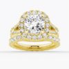 925 Sterling Silver NEW Cushion Cut Split Shank Diamond Halo Engagement Ring - Image 16
