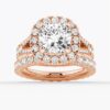 925 Sterling Silver NEW Cushion Cut Split Shank Diamond Halo Engagement Ring - Image 17