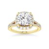 925 Sterling Silver NEW Cushion Cut Split Shank Diamond Halo Engagement Ring - Image 2