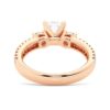 925 Sterling Silver NEW Double Row Pave Three Stone Cushion Cut Diamond Engagement Ring - Image 12