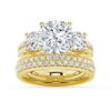 925 Sterling Silver NEW Double Row Pave Three Stone Cushion Cut Diamond Engagement Ring - Image 18