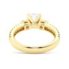 925 Sterling Silver NEW Double Row Pave Three Stone Cushion Cut Diamond Engagement Ring - Image 9