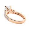 925 Sterling Silver NEW Double Row Pave Three Stone Heart Shaped Diamond Engagement Ring - Image 11