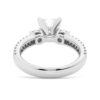 925 Sterling Silver NEW Double Row Pave Three Stone Heart Shaped Diamond Engagement Ring - Image 6