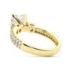 925 Sterling Silver NEW Double Row Pave Three Stone Heart Shaped Diamond Engagement Ring - Image 8