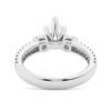 925 Sterling Silver NEW Double Row Pave Three Stone Pear Shaped Diamond Engagement Ring - Image 6