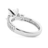 925 Sterling Silver NEW Double Row Pave Three Stone Princess Cut Diamond Engagement Ring - Image 5