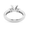 925 Sterling Silver NEW Double Row Pave Three Stone Princess Cut Diamond Engagement Ring - Image 6