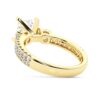 925 Sterling Silver NEW Double Row Pave Three Stone Princess Cut Diamond Engagement Ring - Image 8
