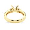925 Sterling Silver NEW Double Row Pave Three Stone Princess Cut Diamond Engagement Ring - Image 9