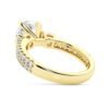 925 Sterling Silver NEW Double Row Pave Three Stone Round Cut Diamond Engagement Ring - Image 7