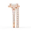 925 Sterling Silver NEW Emerald Cut Split Shank Diamond Halo Engagement Ring - Image 20