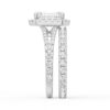 925 Sterling Silver NEW Emerald Cut Split Shank Diamond Halo Engagement Ring - Image 21